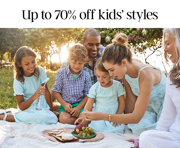 Up to 70% off kids' styles