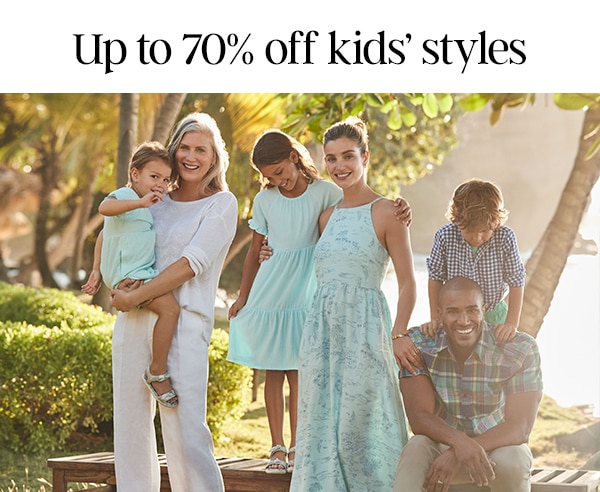 Up to 70% off kids' styles