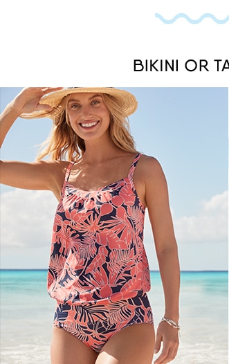 Click to shop tankini tops.