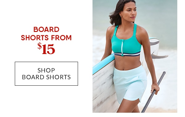 Click to shop board shorts.