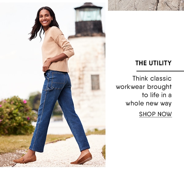 Click to shop utility jeans.