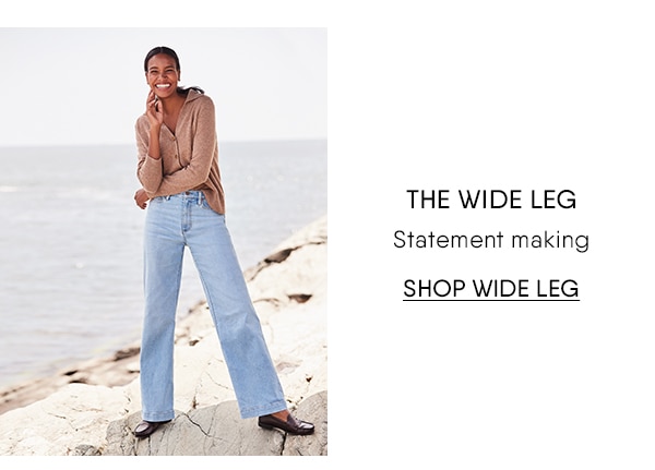 Click to shop wide leg jeans.