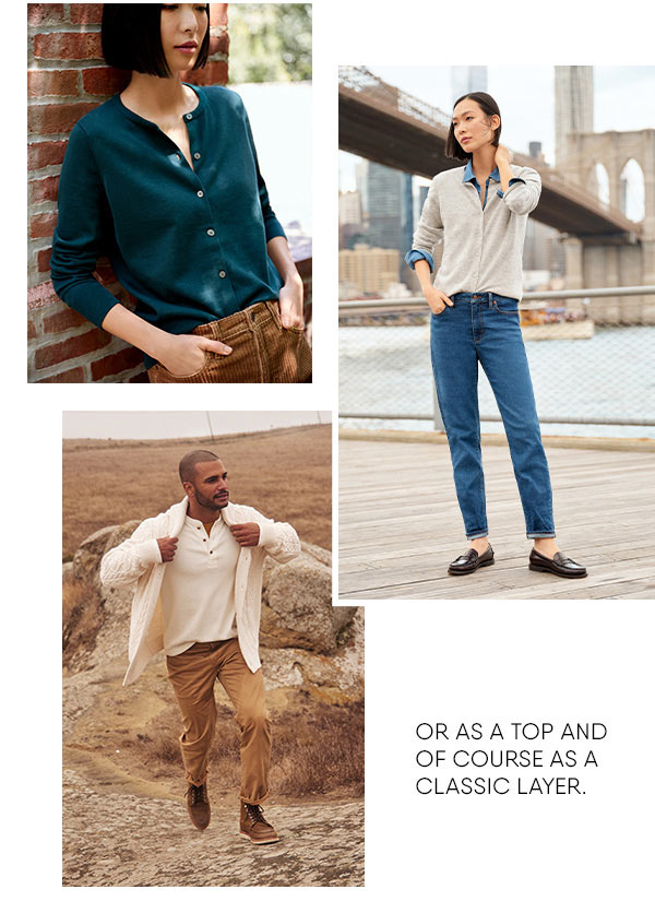 Click to shop cardigan sweaters.
