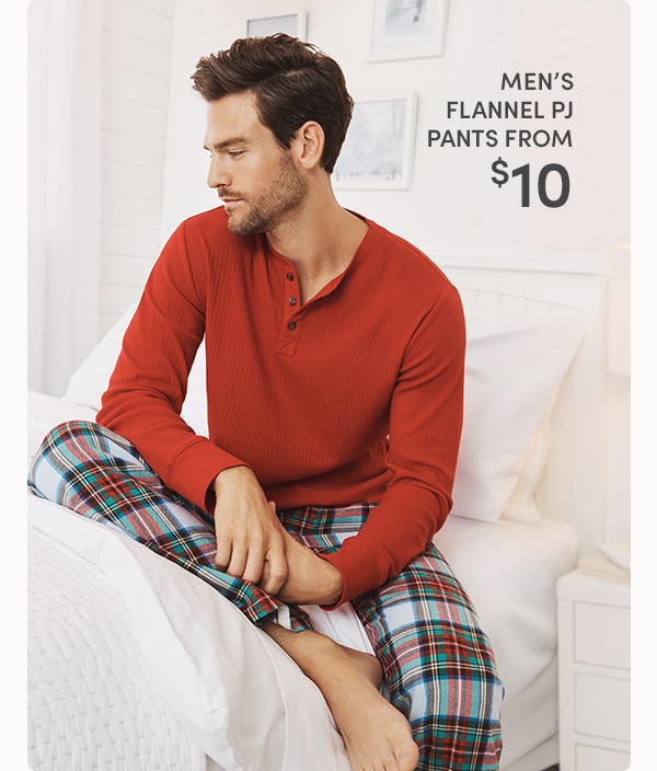 Click to shop men's pajamas.