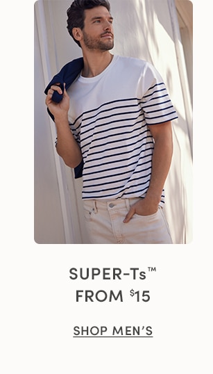 Click to shop men's tees.