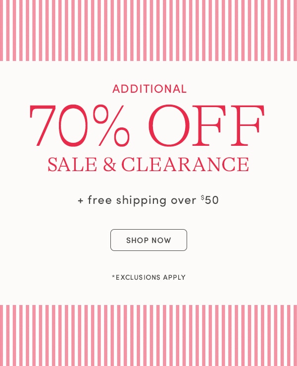 Additional 75% off sale & clearance + free shipping over $50, SHOP NOW