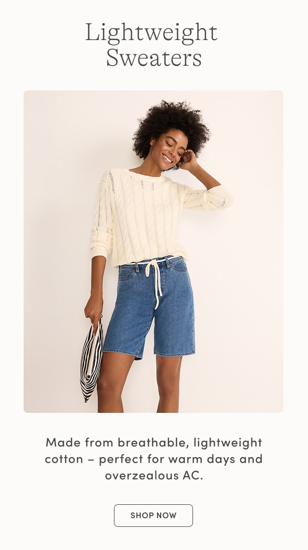 SHOP LIGHTWEIGHT SWEATERS