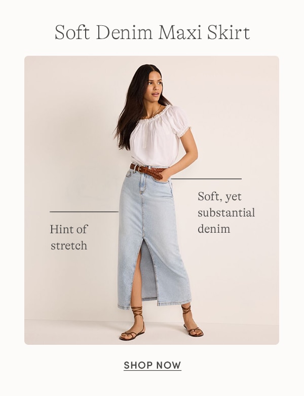 SHOP SOFT DENIM MAXI SKIRT