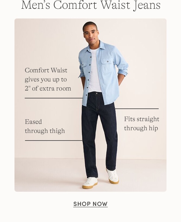SHOP MEN'S COMFORT WAIST JEANS