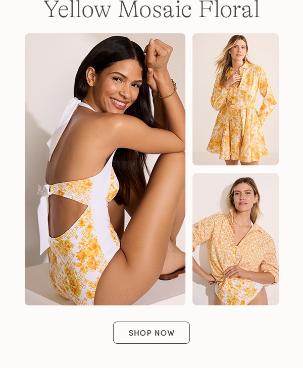 YELLOW MOSAIC FLORAL