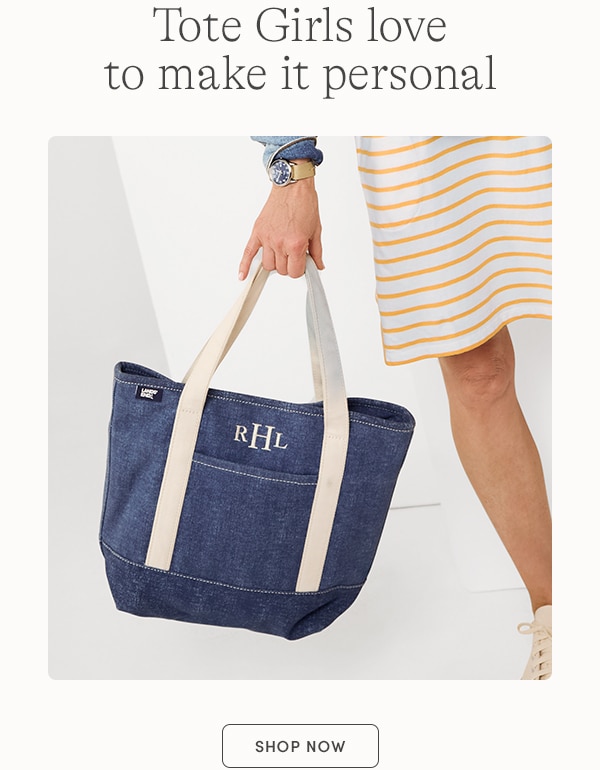 TOTE GIRLS LOVE TO MAKE IT PERSONAL